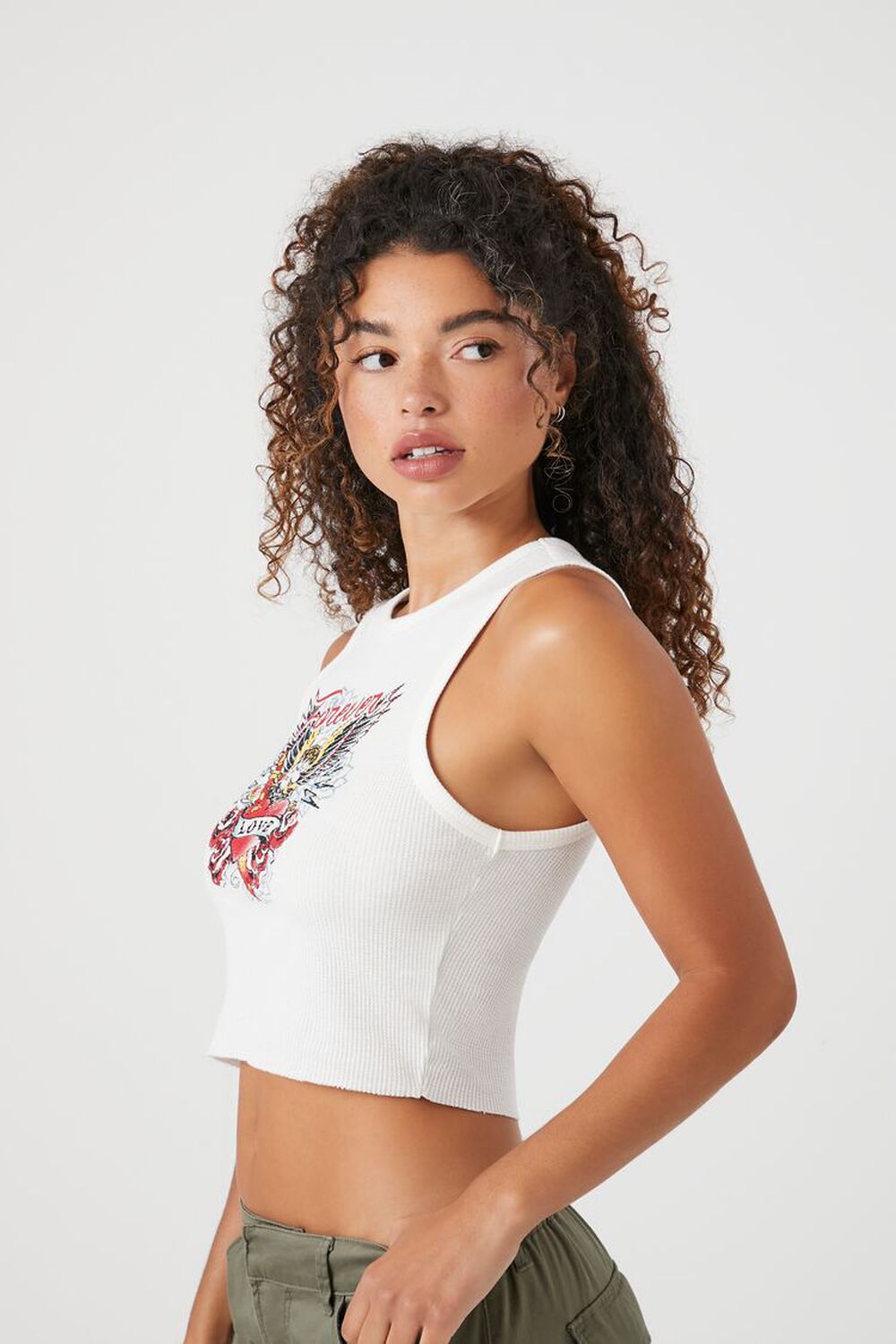 Cropped Forever Love Graphic Tank Top